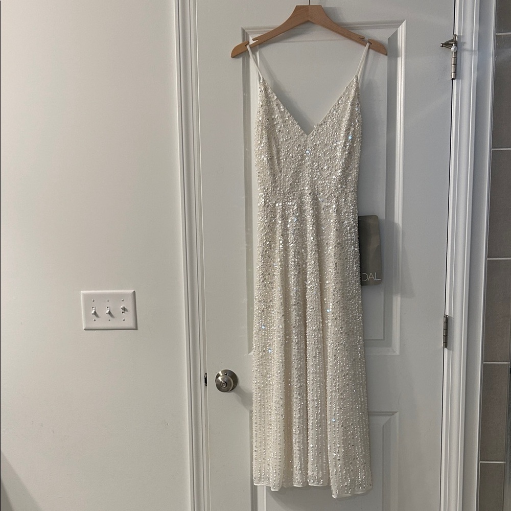 ASOS White Sequin Wedding Dress
